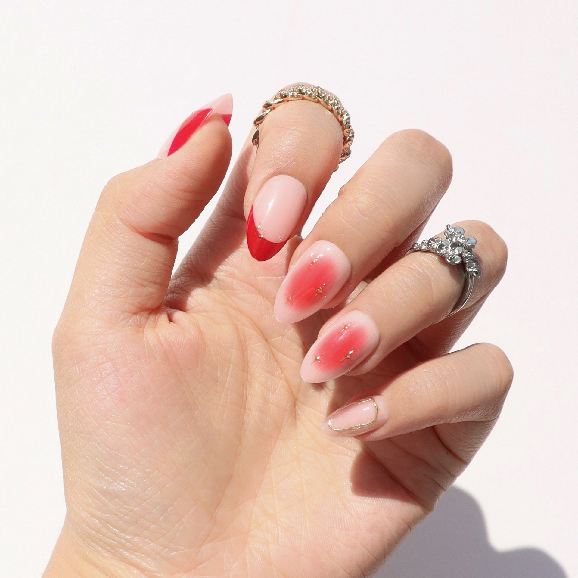 Red Dress Short Almond Press-On Nails | Nail Reformation Red Dress Short Almond Press-On Nails | Nail Reformation