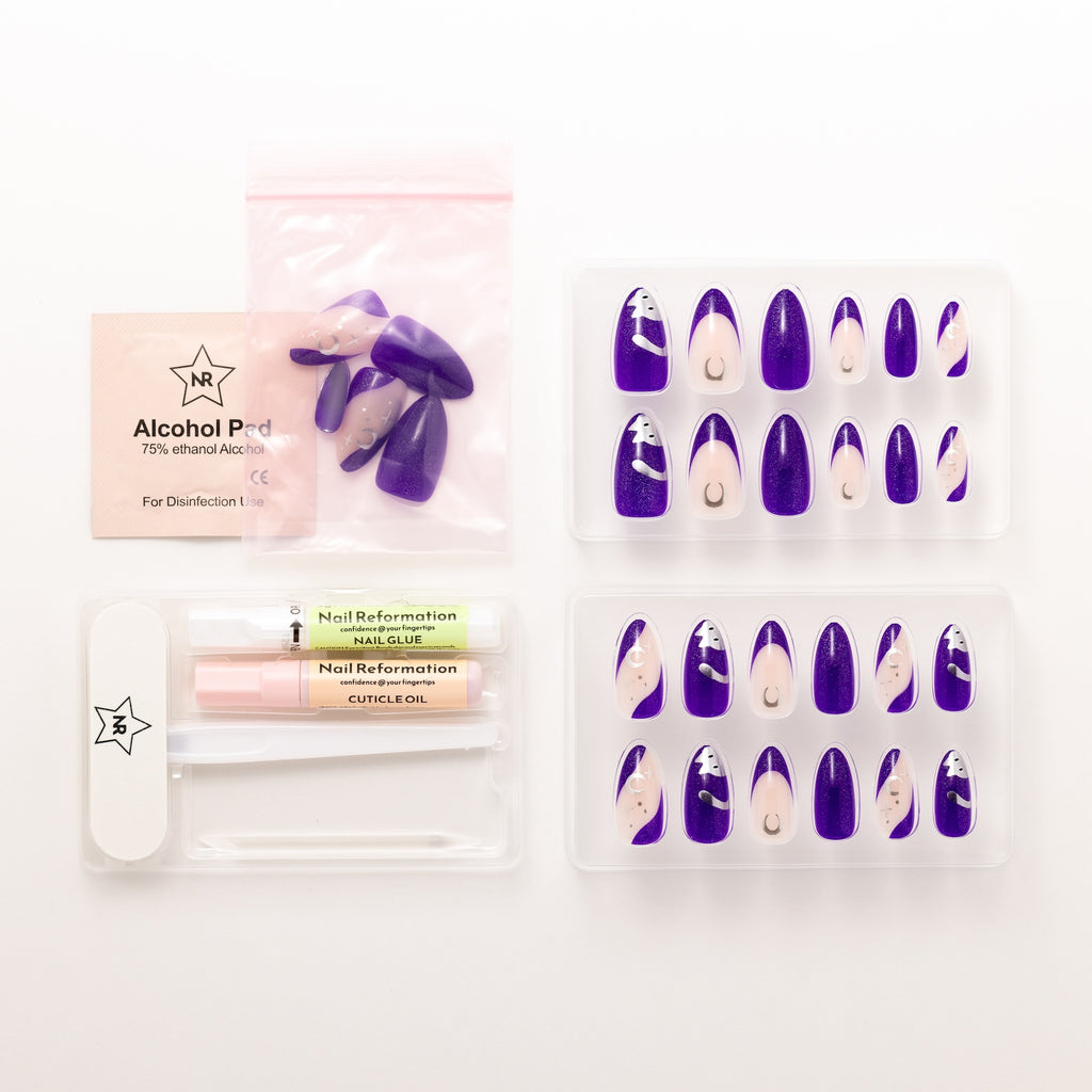 Shadow Box Nails Shadow Cat – Medium Almond Press-Ons | Nail Reformation