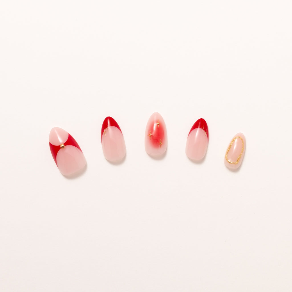 Red Dress – Short Almond Press-On Nails Red Dress – Short Almond Press-On Nails