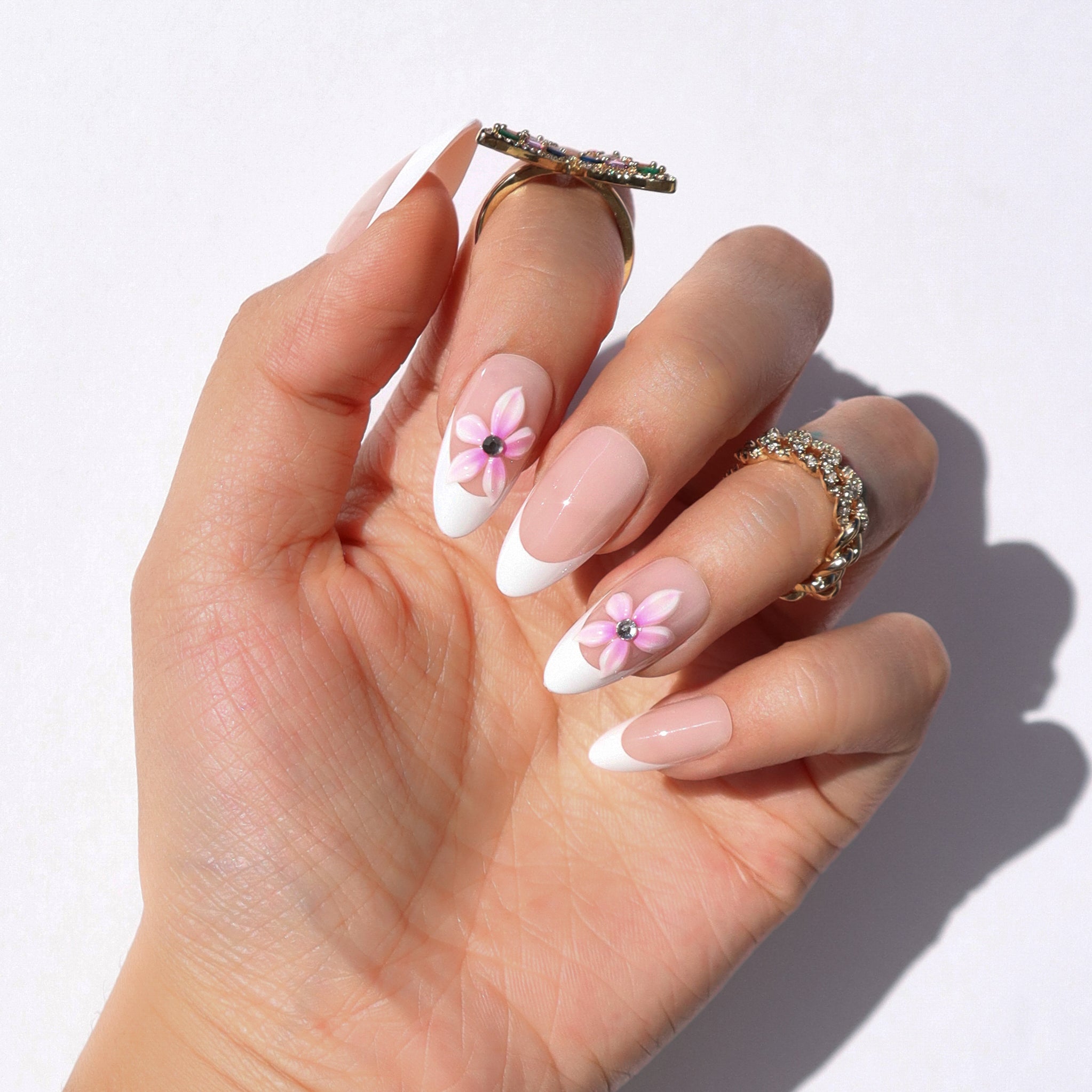 Sakura Blossom – Medium Almond Press-Ons | Nail Reformation
