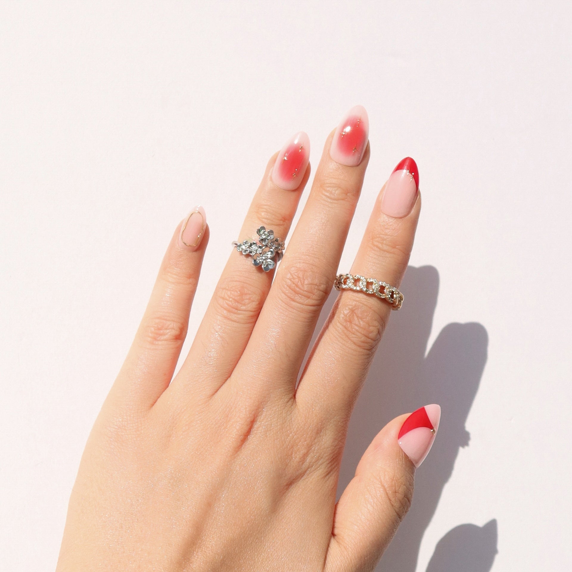 Red Dress Short Almond Press-On Nails | Nail Reformation Red Dress Short Almond Press-On Nails | Nail Reformation