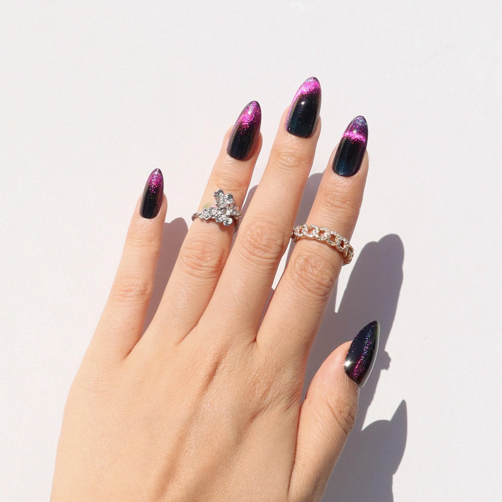 Supernova – Medium Almond Press-On Nails | Nail Reformation