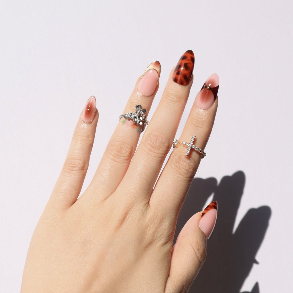 Turtle Tips Nails Turtle Pie β Medium Almond Press-On Nails | Nail Reformation