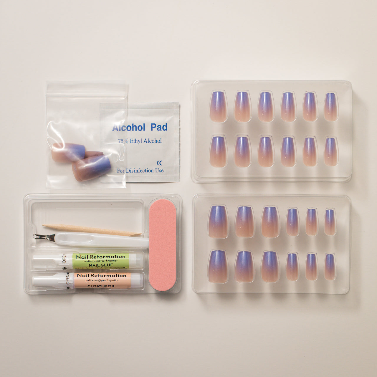 Lavender Haze Short Coffin Press on Nails Nail Reformation lavender-haze-short-coffin-press-on-nails-nail-reformation