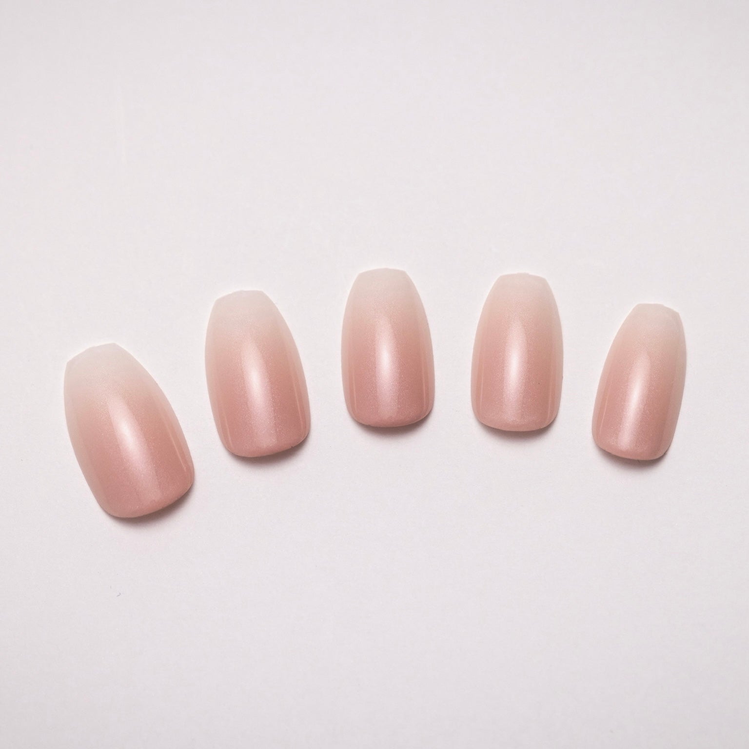 Peachy French Glossy Coffin Press-on Nails - Nail Reformation